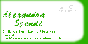 alexandra szendi business card